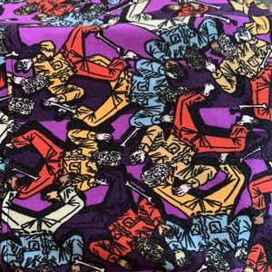 LuLaRoe one size striped Wolfman leggings halloween